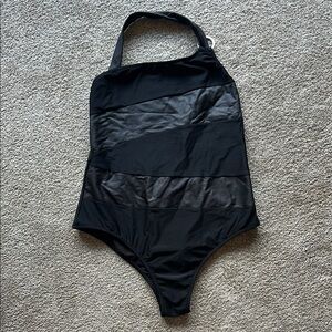 Stylish Black One Piece Swimsuit